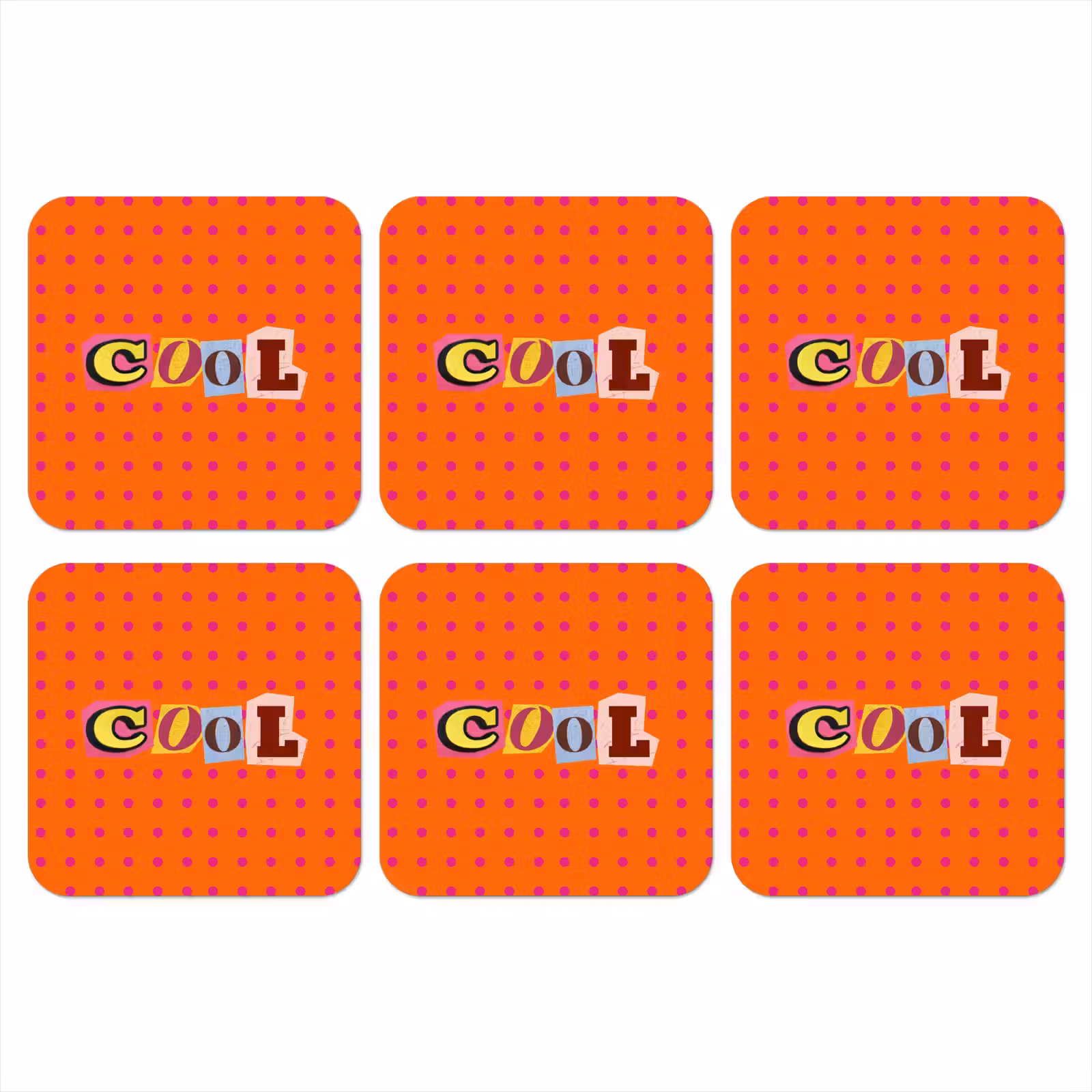 Onderzetter - Cool - Stippen - Oranje — 1