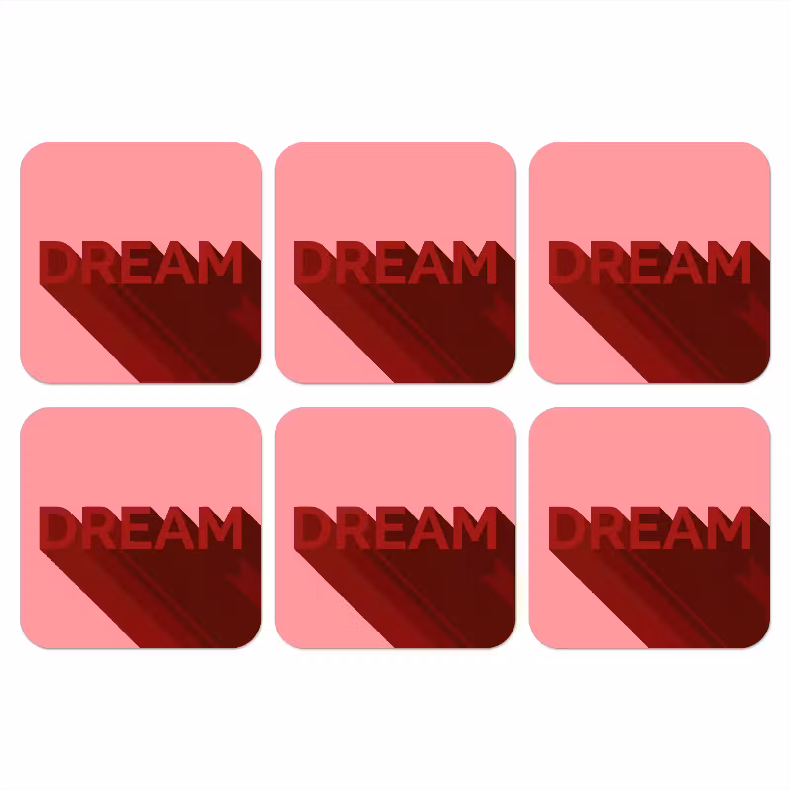 Onderzetter - Dream - 3D - Rood - Roze — 1