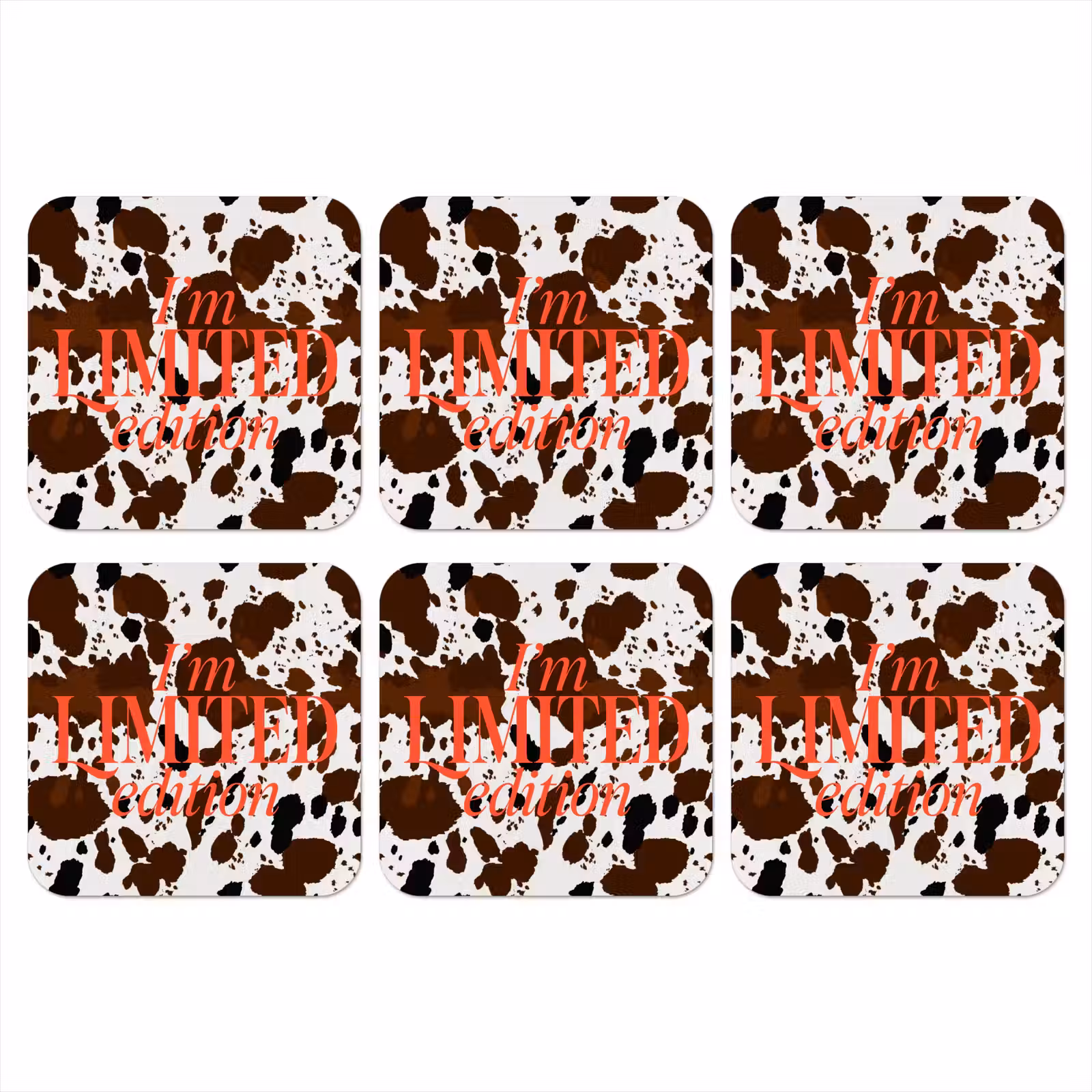 Onderzetter - Koeienprint - Limited edition - Rood — 1