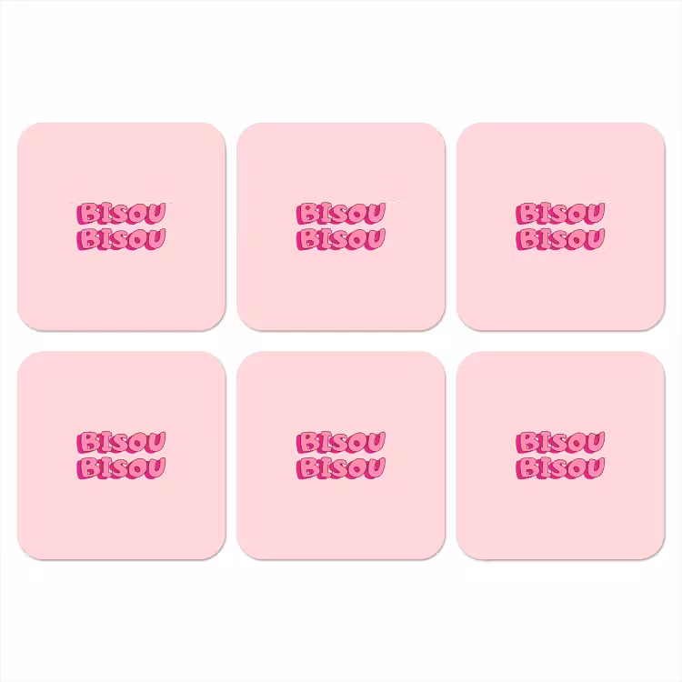 Onderzetter​ - Bisou - Roze - Schaduw — 1