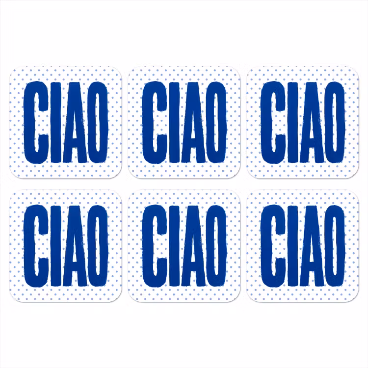 Onderzetter - Ciao - Blauw - Stippen — 1
