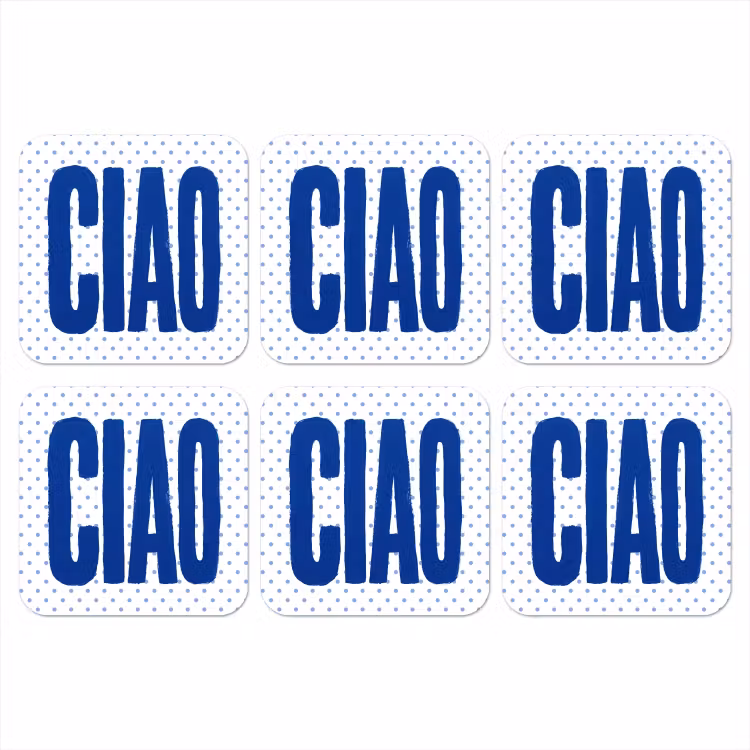 Onderzetter​ - Ciao - Stippen - Roze - Wit — 1