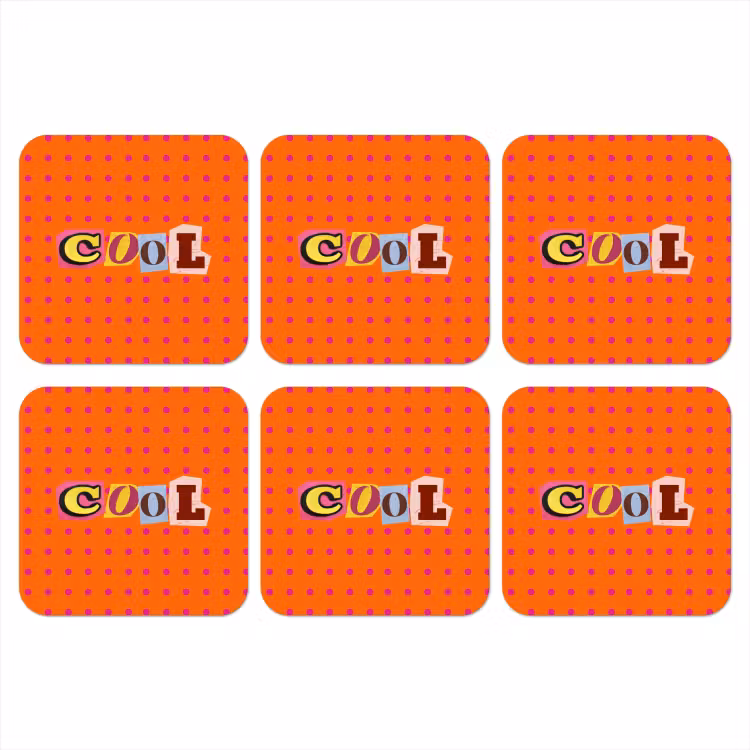 Onderzetter - Cool - Stippen - Oranje — 1