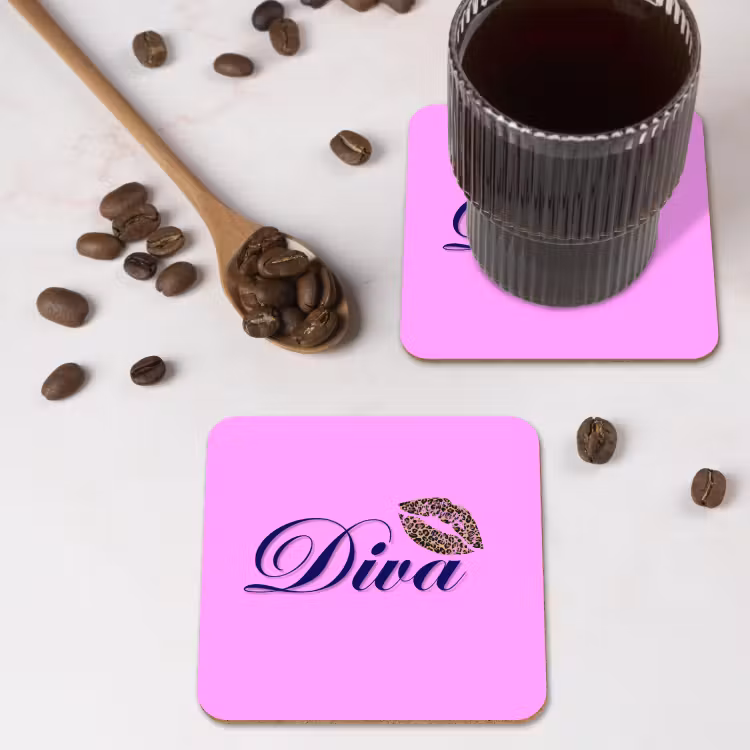 Onderzetter - Diva - Lip - Panterprint - Roze — 4