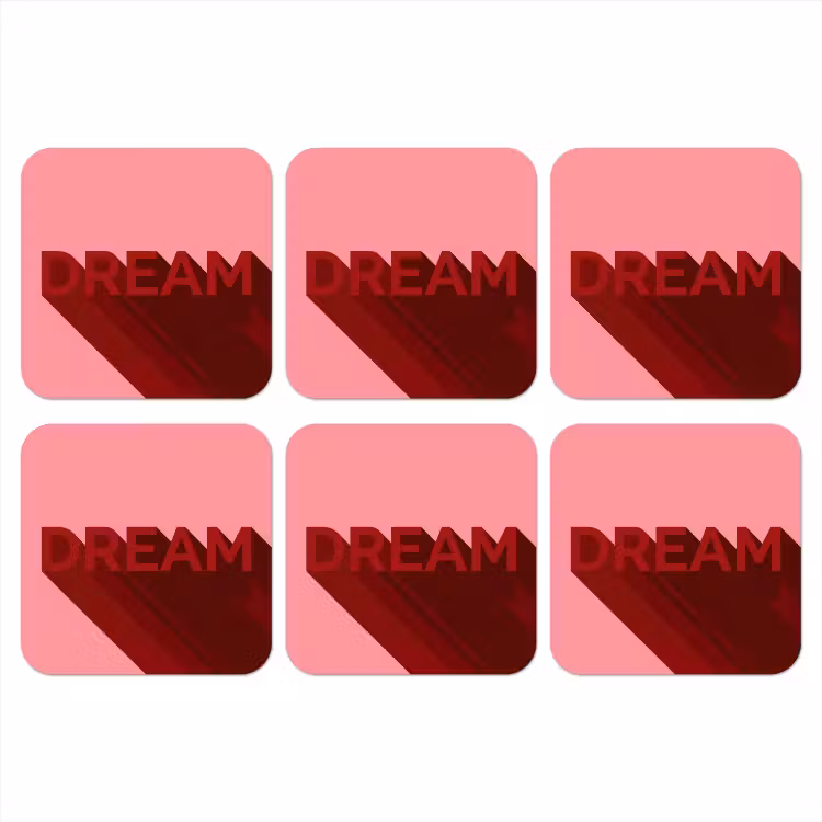 Onderzetter - Dream - 3D - Rood - Roze — 1