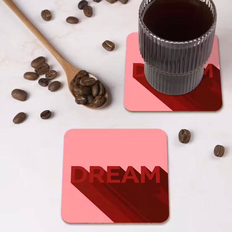 Onderzetter - Dream - 3D - Rood - Roze — 4