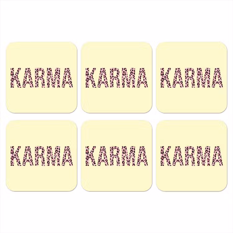 Onderzetter - Karma - Luipaardprint - Geel — 1
