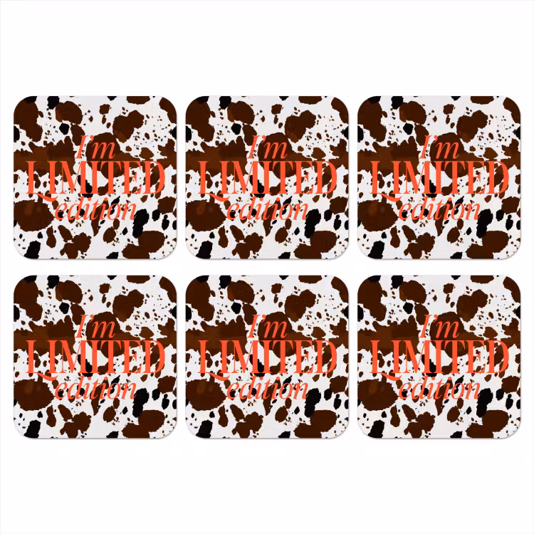Onderzetter - Koeienprint - Limited edition - Rood — 1