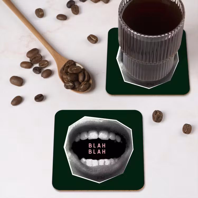 Onderzetter - Mond - Groen - Illustratie - BLAH BLAH — 4