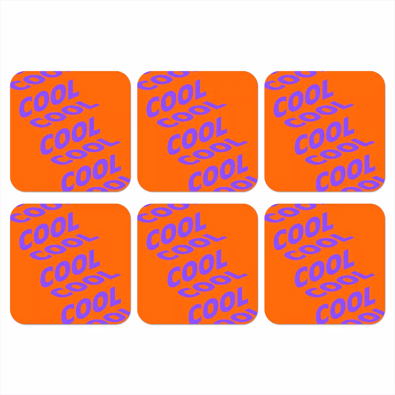 Onderzetter - Cool - Paars - Oranje — 1