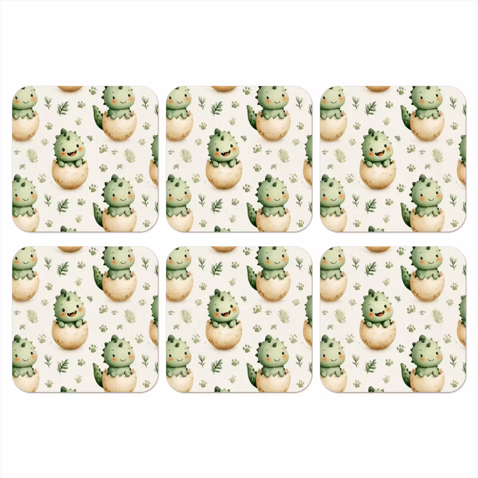 Onderzetter - Dino - Eieren - Groen — 1