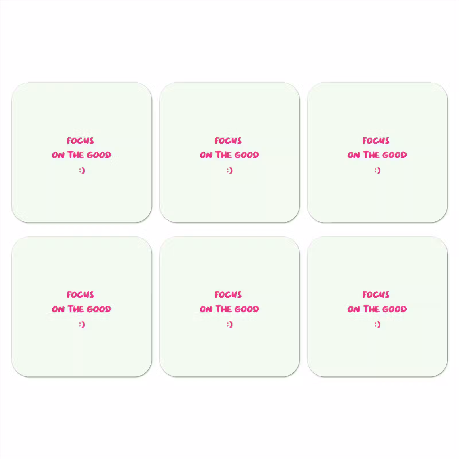 Onderzetter - Focus - Beige - Roze - Smiley — 1