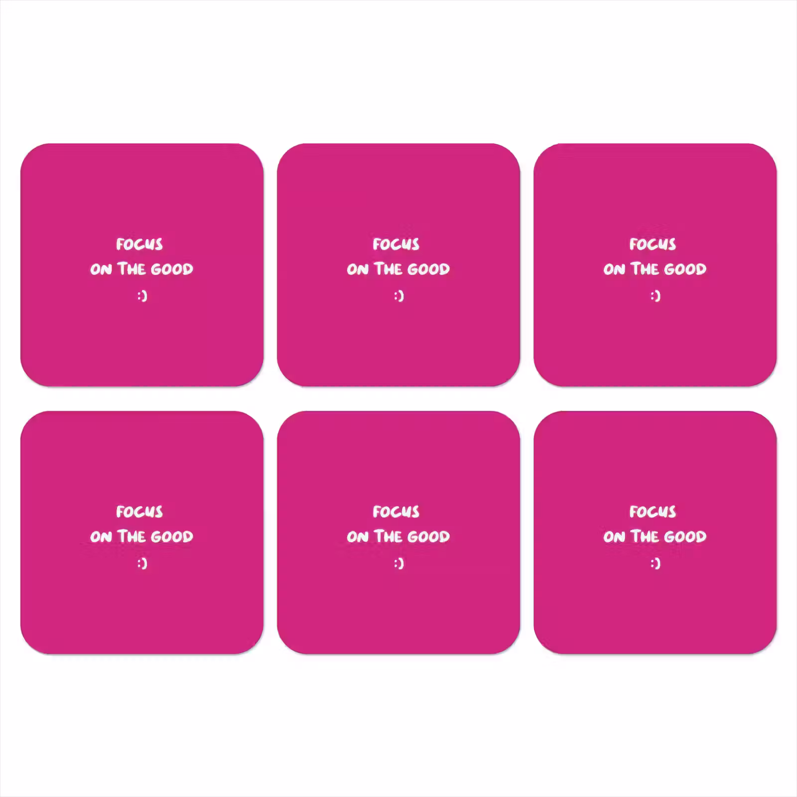 Onderzetter - Focus - Smiley - Roze — 1