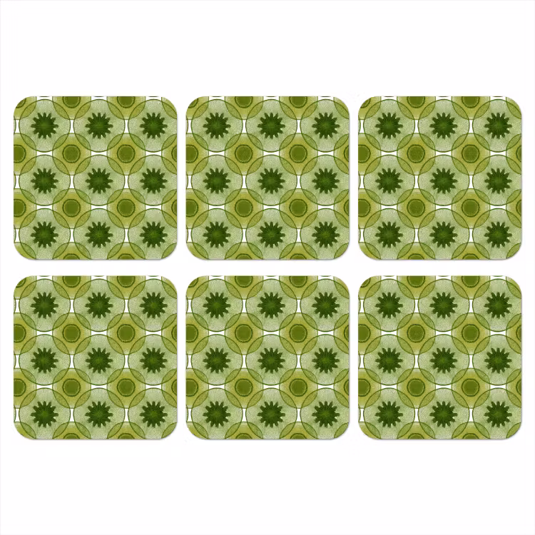 Onderzetter - Cirkels - Patroon - Groen — 1