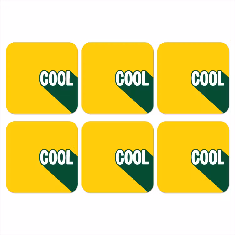 Onderzetter​ - Cool - Geel - Groen — 1