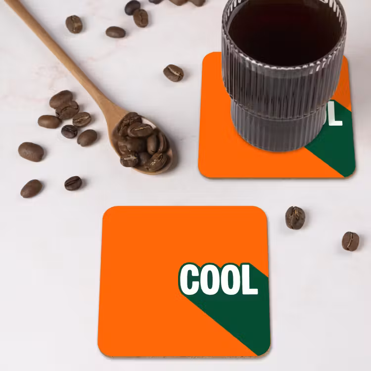 Onderzetter - Cool - Oranje - Groen — 4