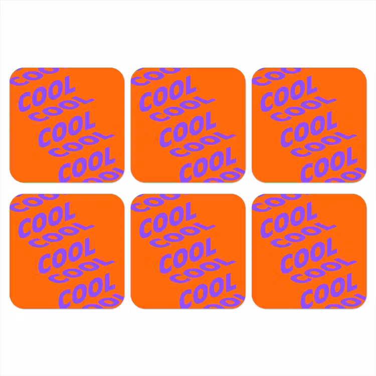Onderzetter - Cool - Paars - Oranje — 1
