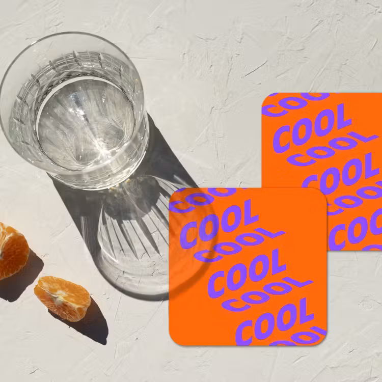 Onderzetter - Cool - Paars - Oranje — 3