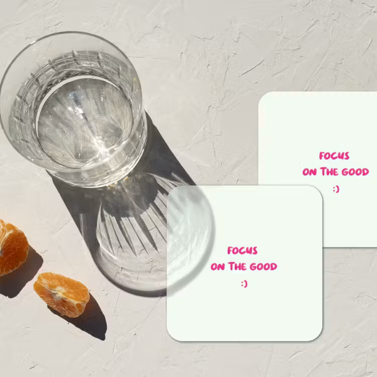 Onderzetter - Focus - Beige - Roze - Smiley — 3