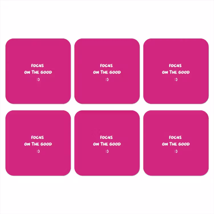 Onderzetter - Focus - Smiley - Roze — 1