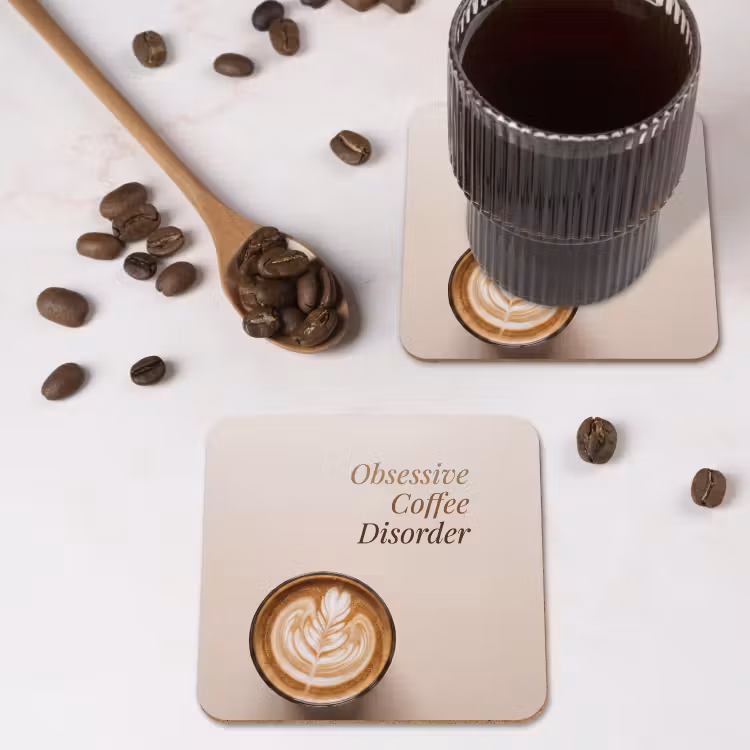 Onderzetter - Koffie - Obessive Coffee Disorder - Beige — 4