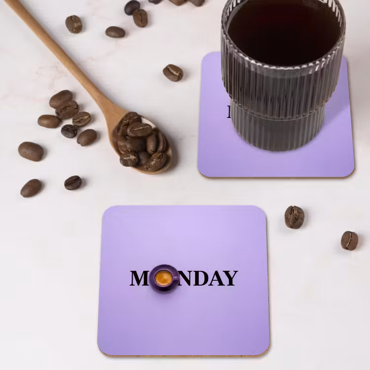Onderzetter - Maandag - Mok - Koffie - Paars — 4