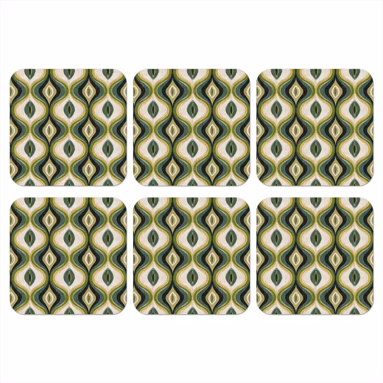 Onderzetter - Abstract - Ritmisch - Groen — 1