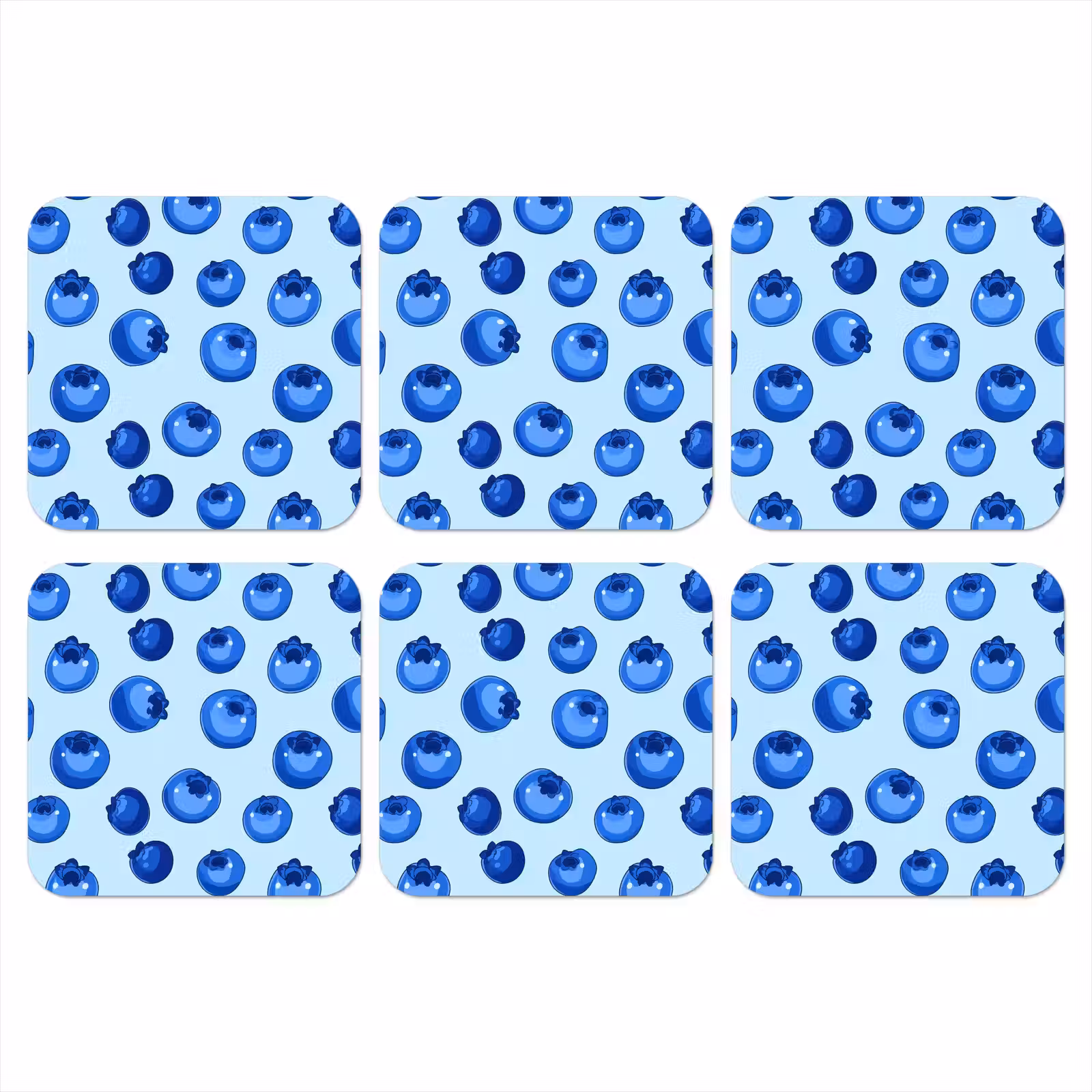 Onderzetter - Bessen - Modern - Blauw — 1