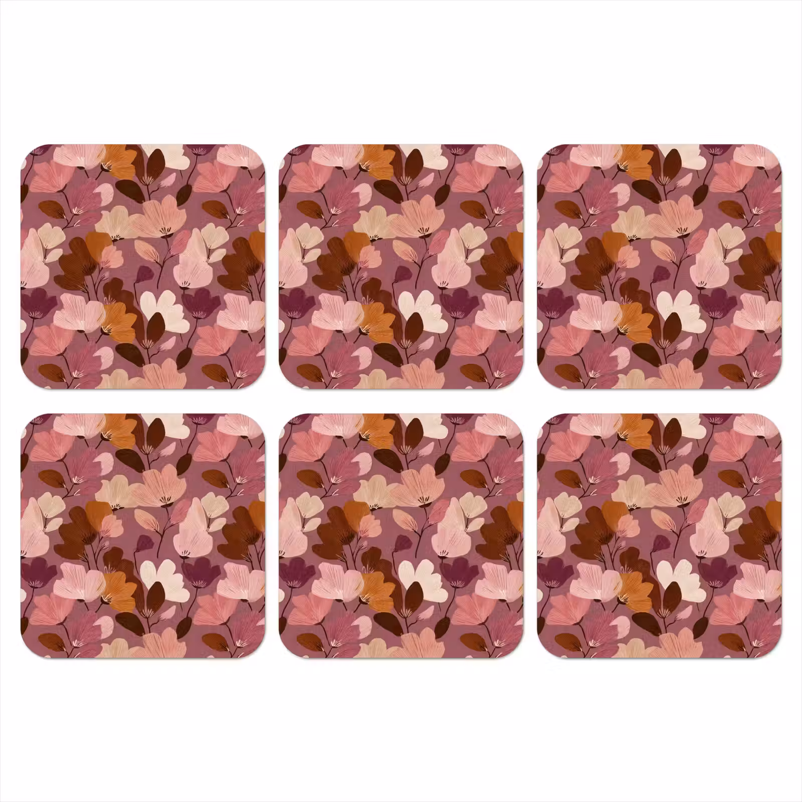 Onderzetter - Bloem - Patroon - Roze — 1