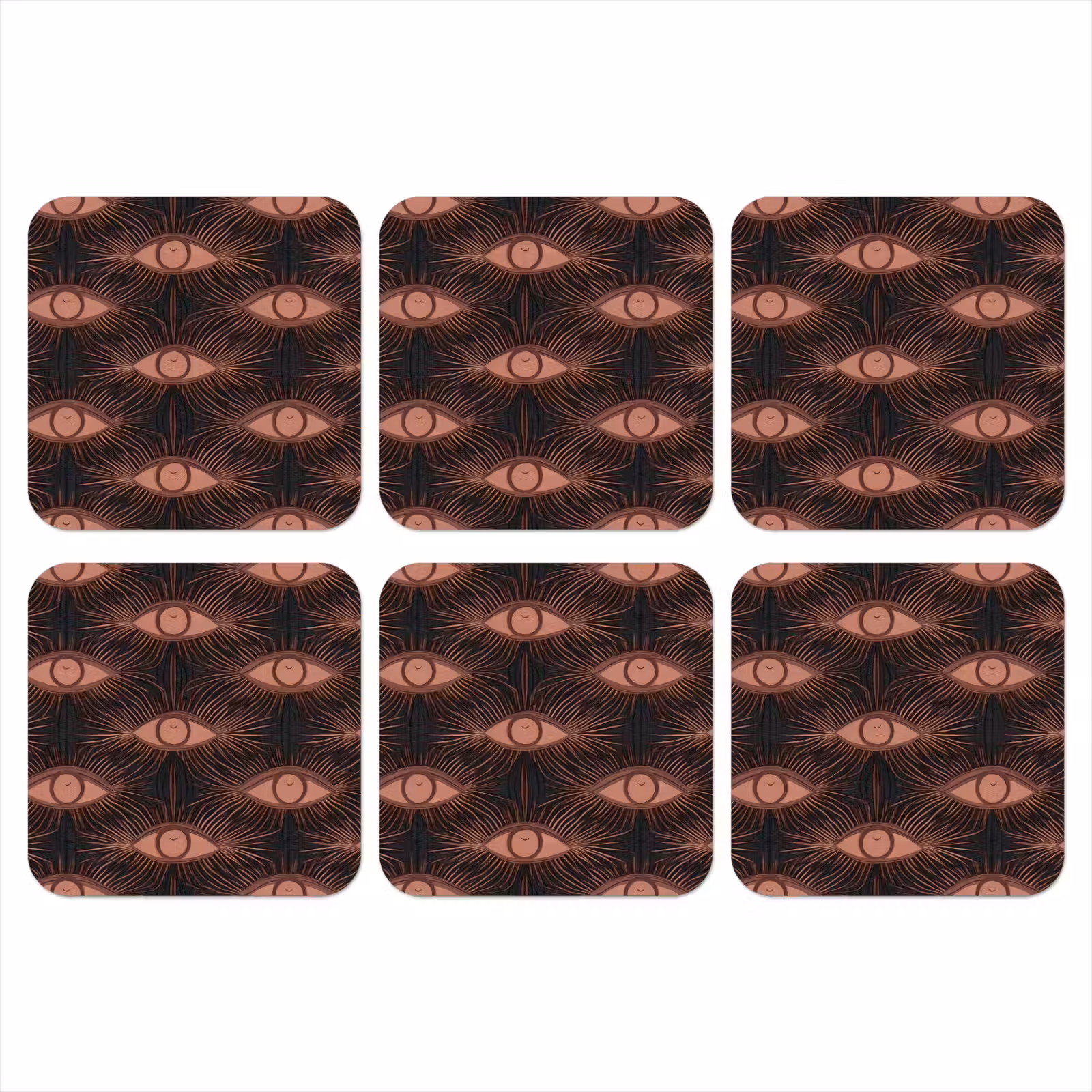 Onderzetter - Boheems - Oog - Bruin — 1