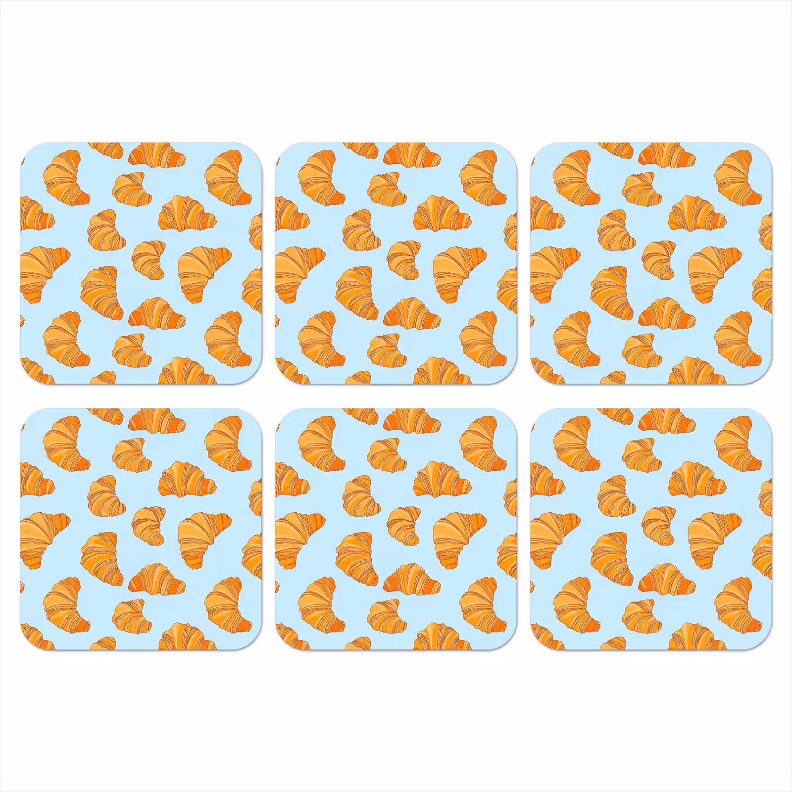 Onderzetter - Croissant - Speels - Blauw — 1