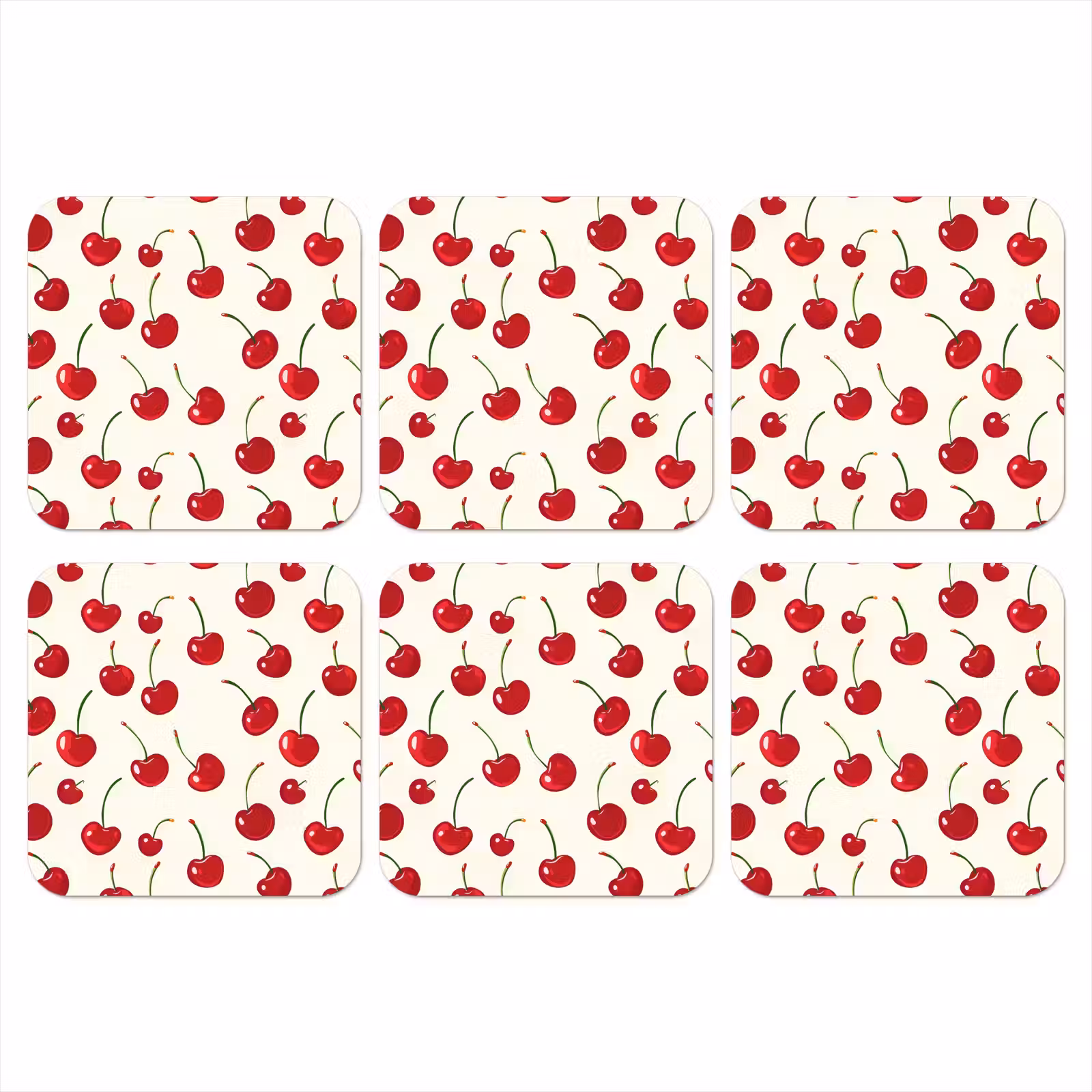Onderzetter - Kersen - Minimalistisch - Rood — 1