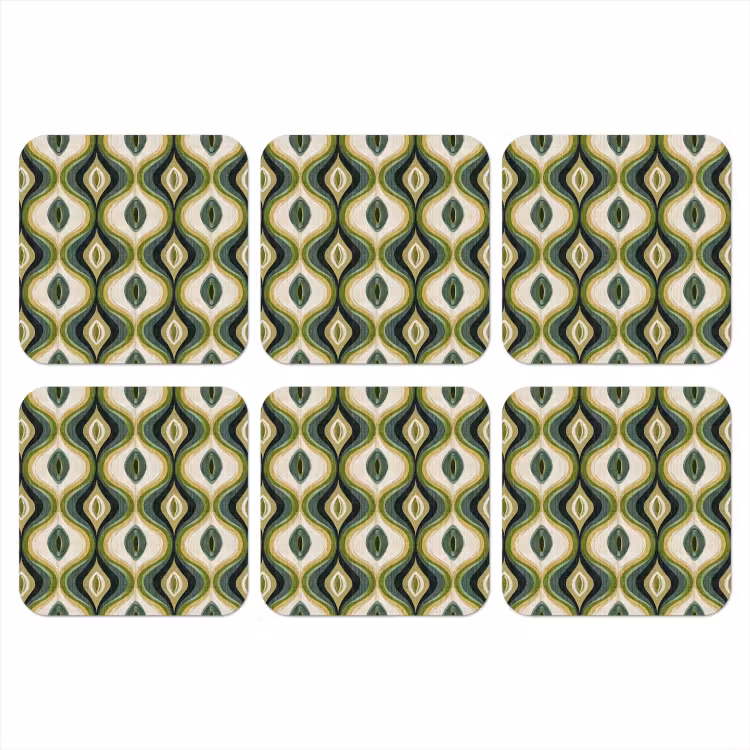 Onderzetter - Abstract - Ritmisch - Groen — 1