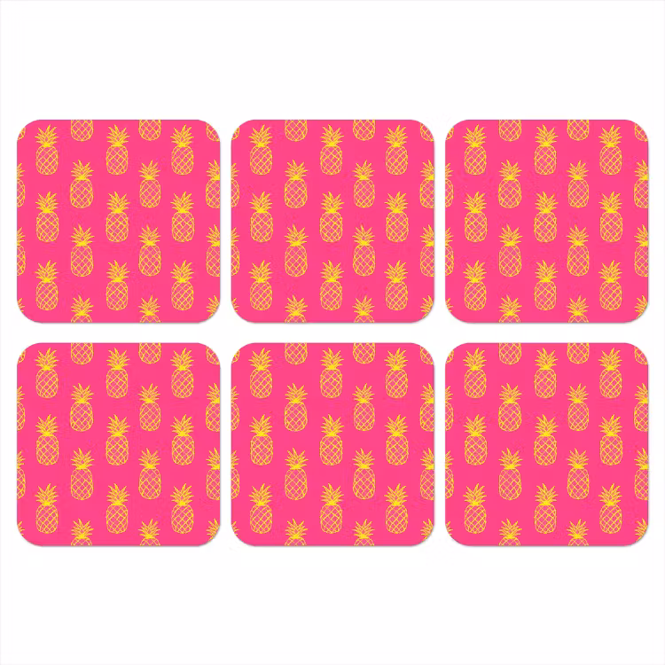 Onderzetter - Ananas - Trendy - Roze — 1