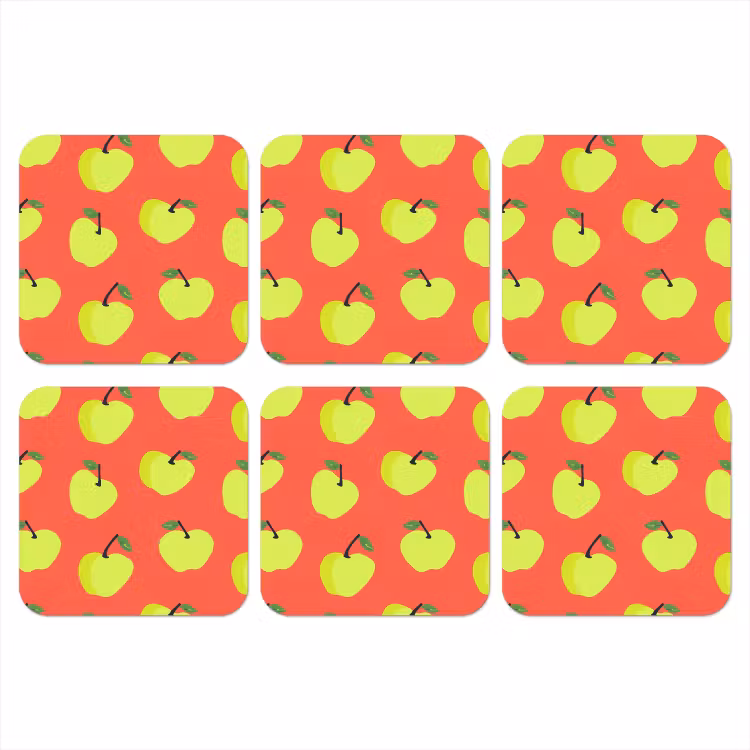 Onderzetter - Appels - Modern - Groen — 1