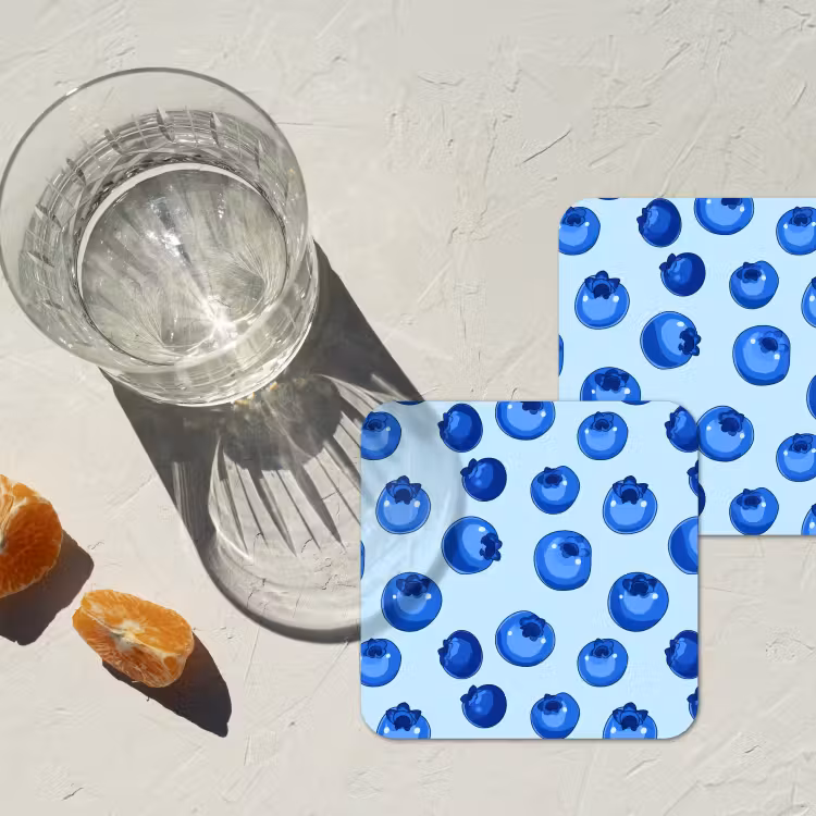 Onderzetter - Bessen - Modern - Blauw — 3