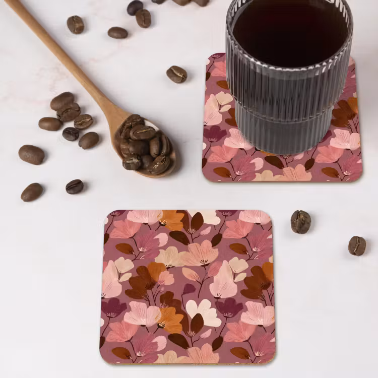 Onderzetter - Bloem - Patroon - Roze — 4
