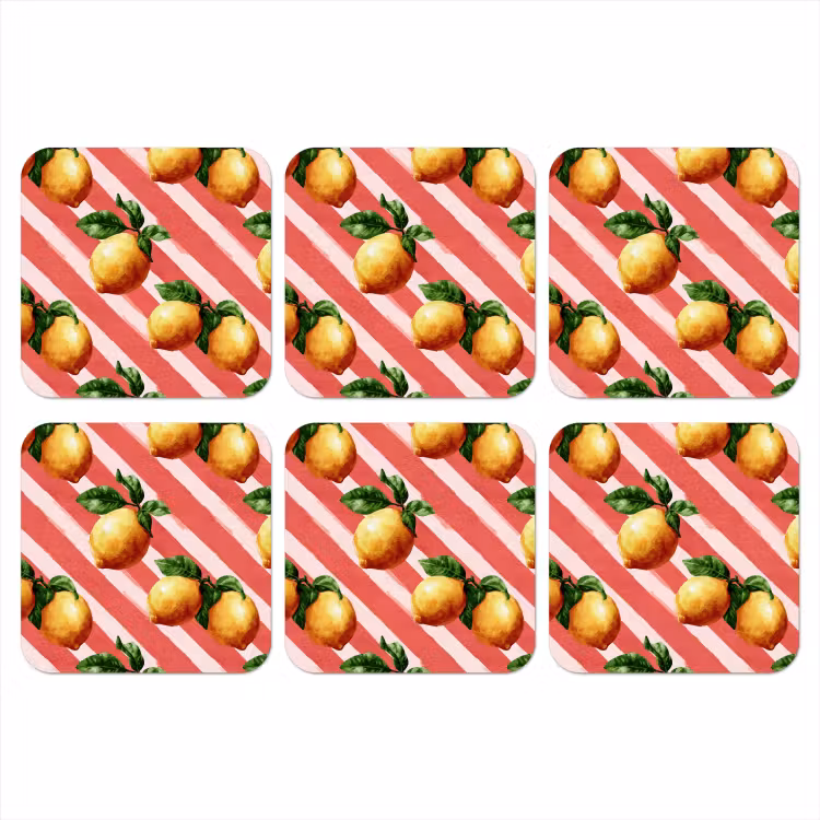 Onderzetter - Citroen - Geïllustreerd - Oranje — 1