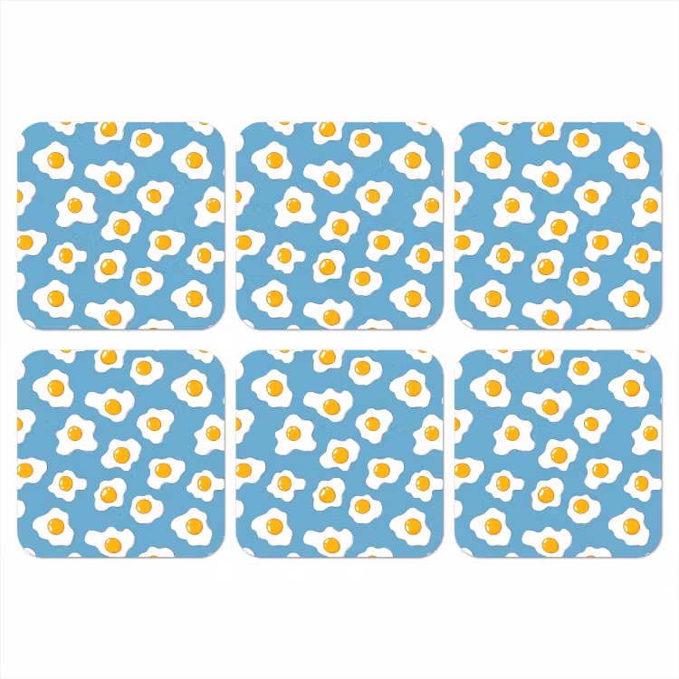 Onderzetter​ - Eieren - Dooiers - Blauw — 1