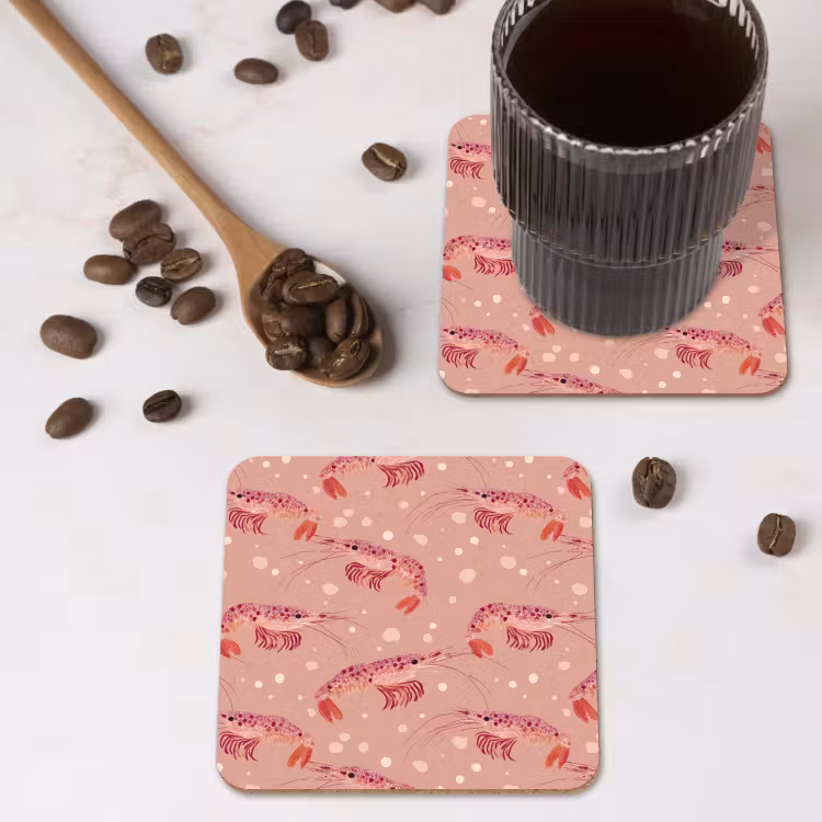 Onderzetter - Garnalen - Stippen - Roze — 4