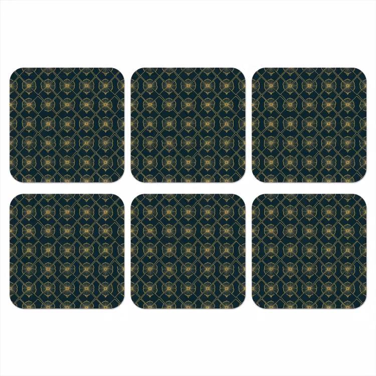 Onderzetter - Geometrisch - Elegant - Groen — 1