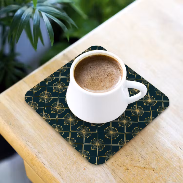 Onderzetter - Geometrisch - Elegant - Groen — 2