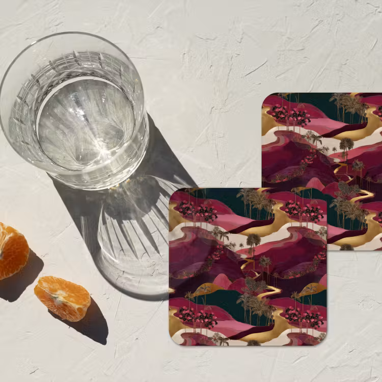 Onderzetter - Magisch - Palmbomen - Goud — 3