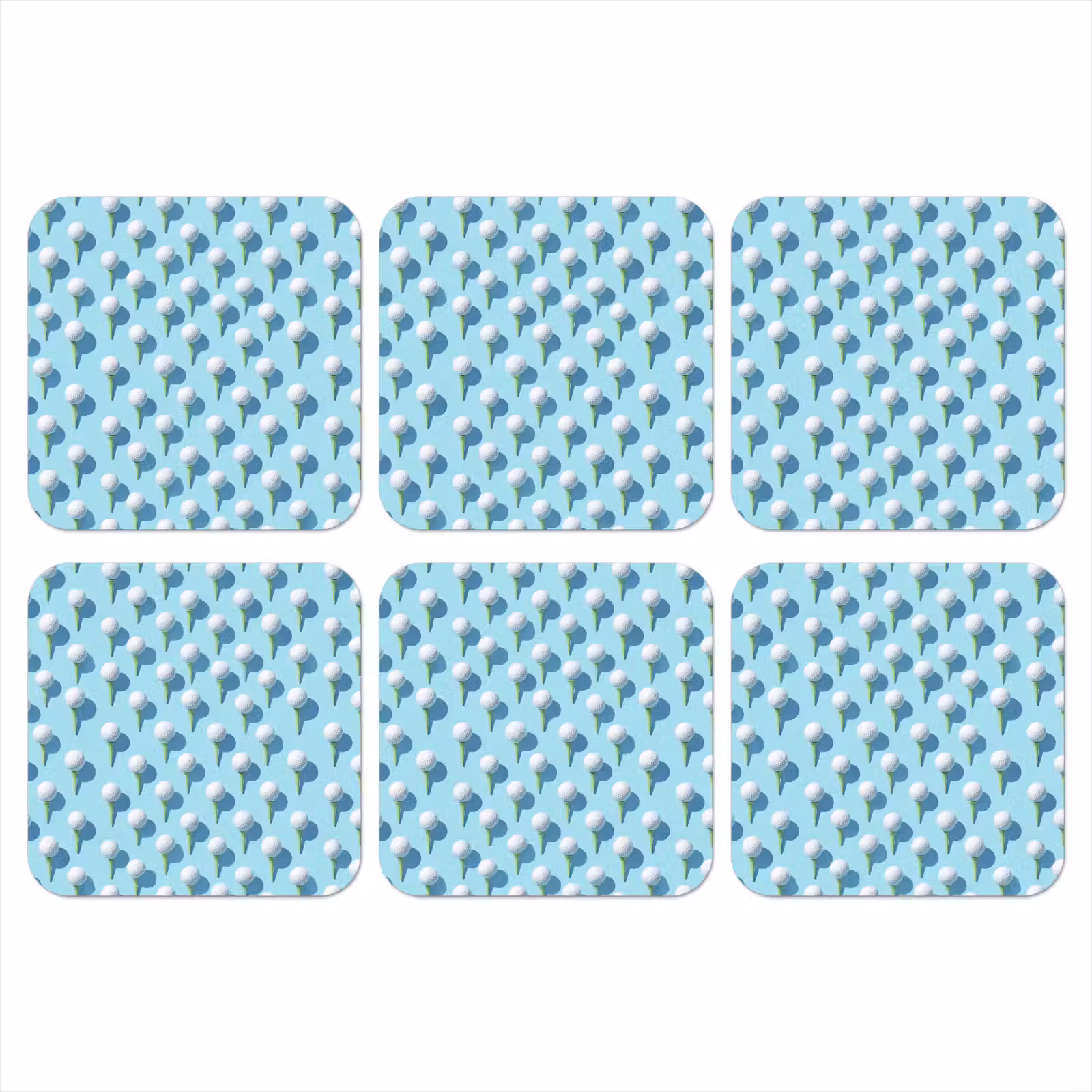 Onderzetter - Golf - Ballen - Blauw — 1