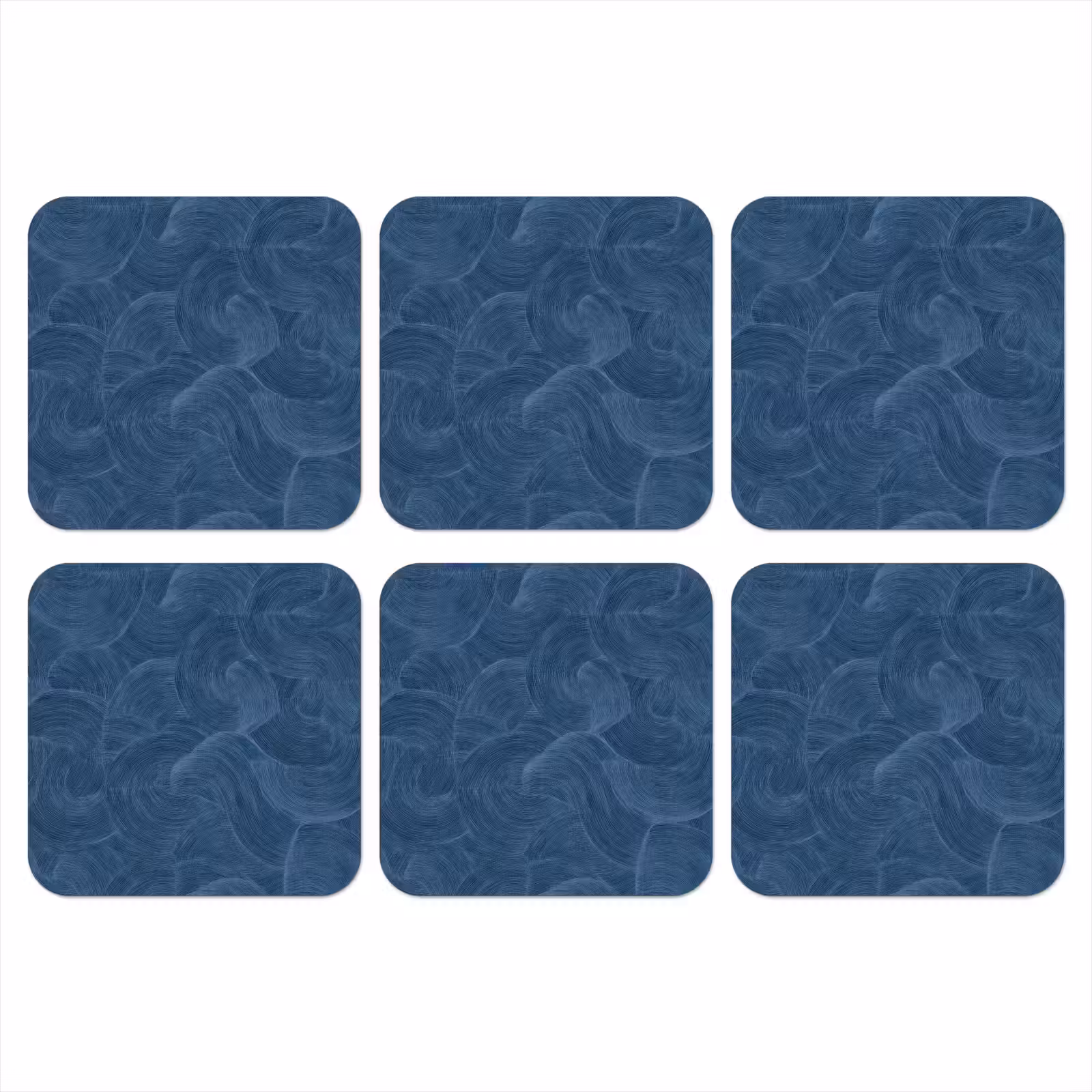 Onderzetter - Golven - Textuur - Patroon - Blauw — 1