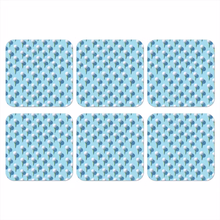 Onderzetter - Golf - Ballen - Blauw — 1