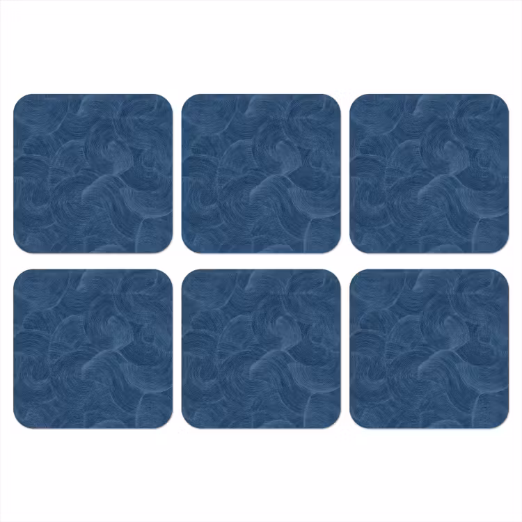 Onderzetter - Golven - Textuur - Patroon - Blauw — 1