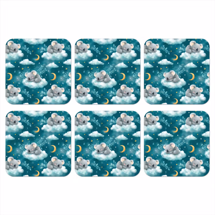 Onderzetter - Koala's - Betoverend - Blauw — 1