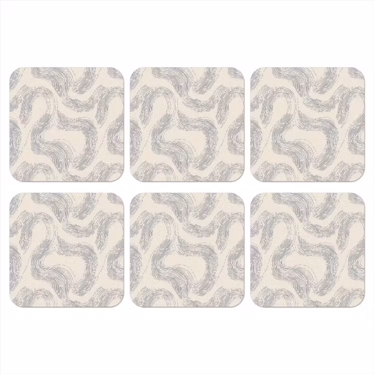 Onderzetter - Lijnen - Patroon - Beige - Minimalistisch — 1