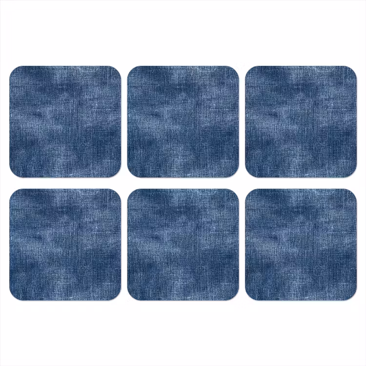 Onderzetter - Linnen - Textuur - Patroon - Denim - Rustiek — 1